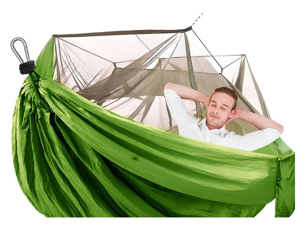 LEKKI HAMAK MOSKITIERA WĘDRÓWKA ZESTAW WYPOCZYNEK AKTYWNY MARSZ DO LASU